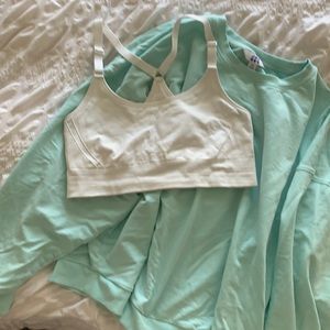 joy lab sweatshirt and sports bra combo